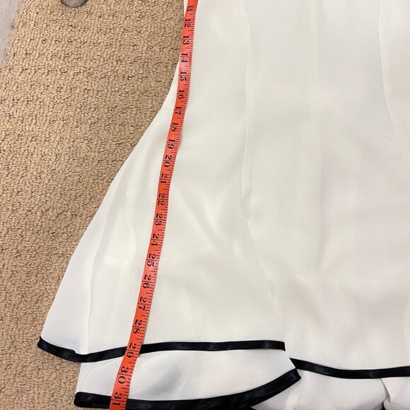 Vintage Tiered Dress with Satin Accents Cream Black – Small - Picture 9 of 9